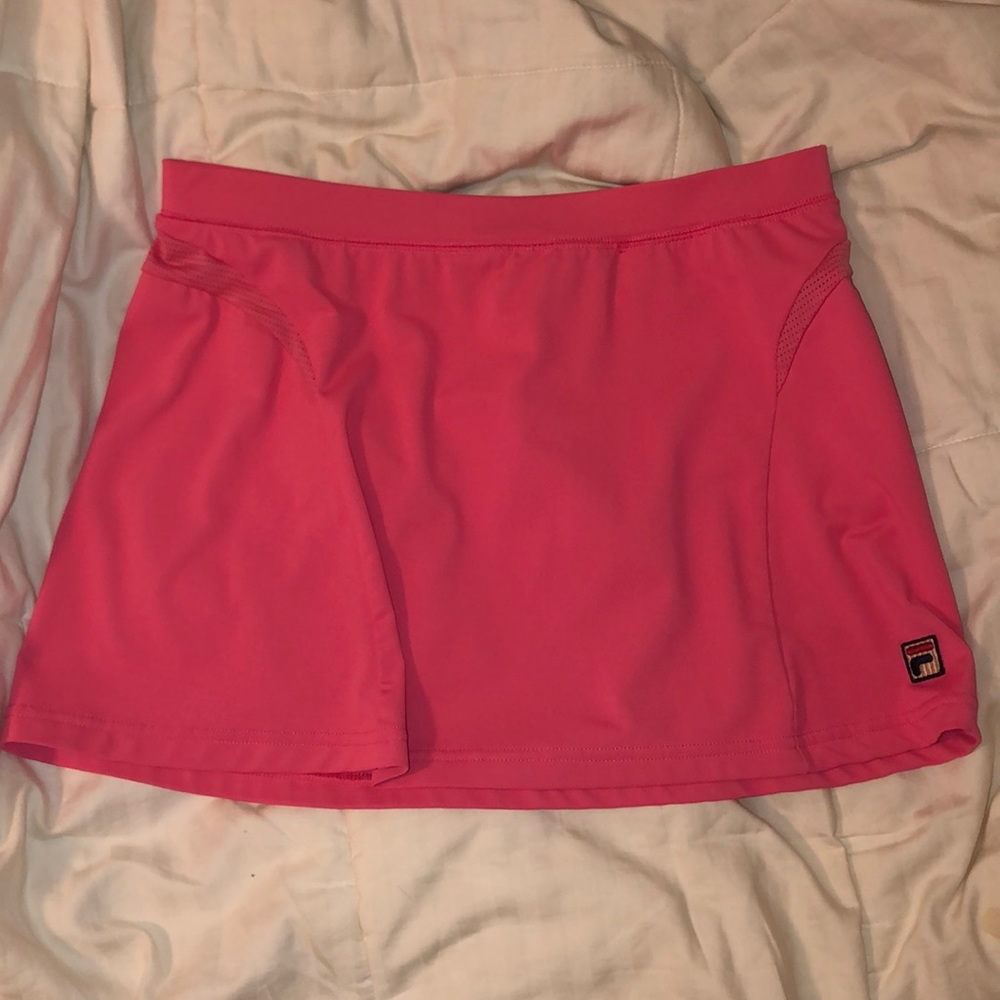 fila hot pink tennis skirt
